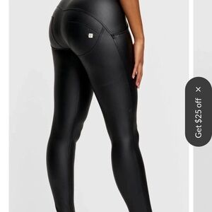 Freddy Wr.Up Black Faux Leather Skinny Pants